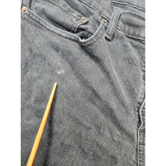 Levi's 511 Jeans Mens 36x29 Black Denim Slim Fit Stretch Charcoal Wash Red Tab - Picture 15 of 16